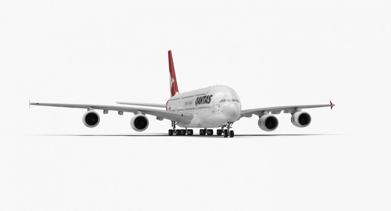 3D Airbus A380-1000 Qantas model